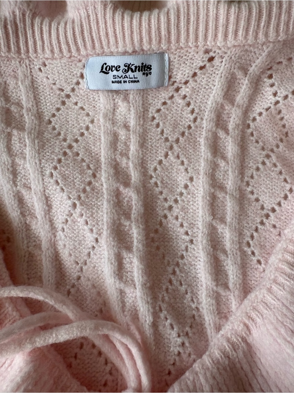 Pink Ruffled Knit Sweater - Picture 2 of 2